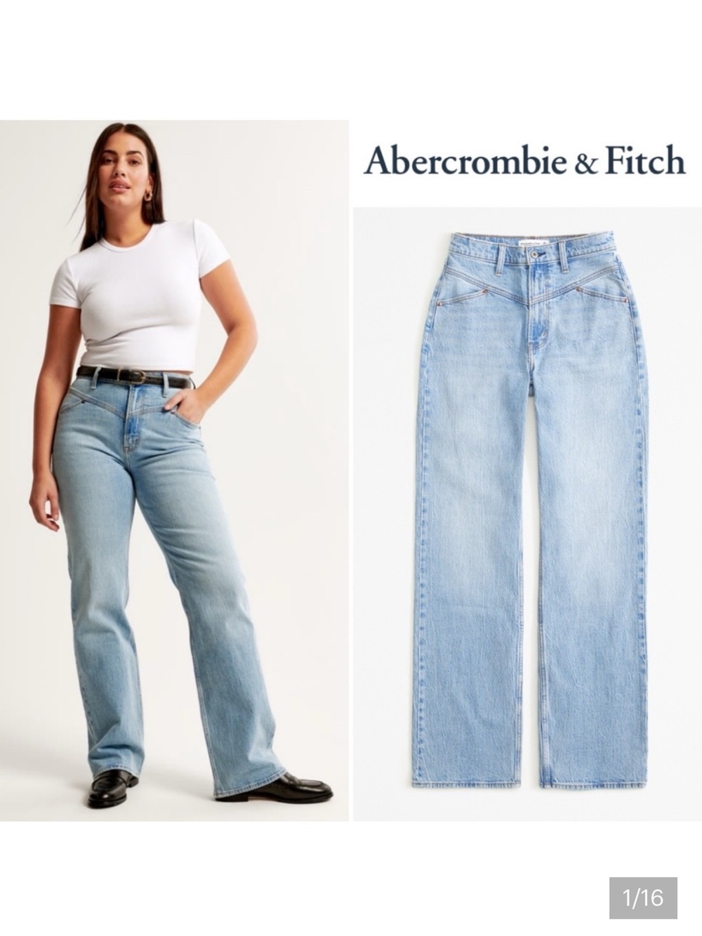 Abercrombie high rise 90s jeans